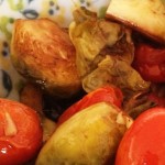 Balsamic Roasted Brussels Sprouts with Cherry Tomatoes