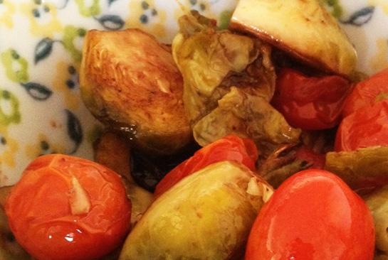 Brussels Sprouts and Tomatoes